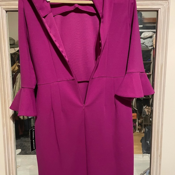 Size 4, magenta, fitted Donna Morgan brand dress - Picture 2 of 4
